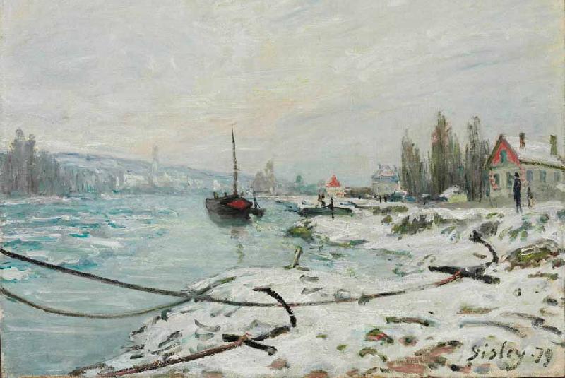 Alfred Sisley Effect of Snow at Saint Cloud oil painting picture